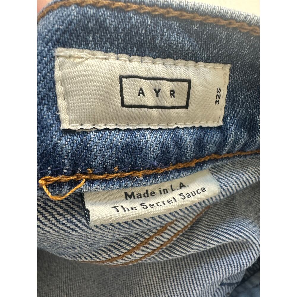AYR Secret Sauce Jeans Women's High Rise Wide Leg Blue Denim Size 32S *Altered* - Picture 8 of 11
